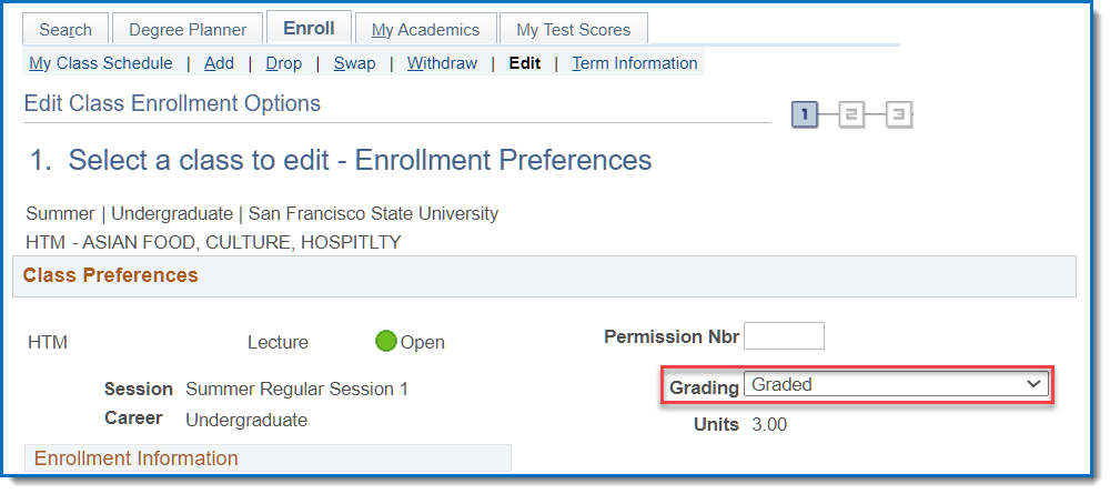 In the Class edit screen showing the edit field